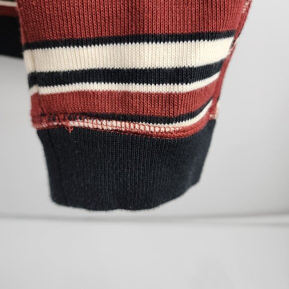 Billy Reid Sweater Womens Small Multi Striped Crewneck Side Zips - Picture 5 of 8